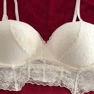 Victoria’s Secret Pink Lace padded Bra Large NEW